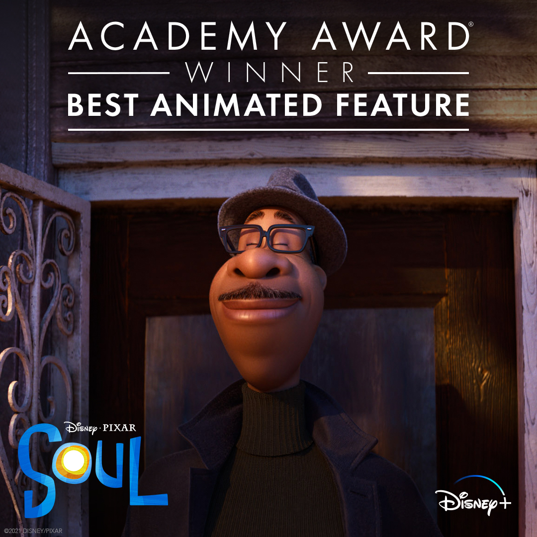 Pixar on X: Congratulations to the entire cast and crew of #PixarSoul on  winning the Academy Award for Best Animated Feature! #Oscars   / X