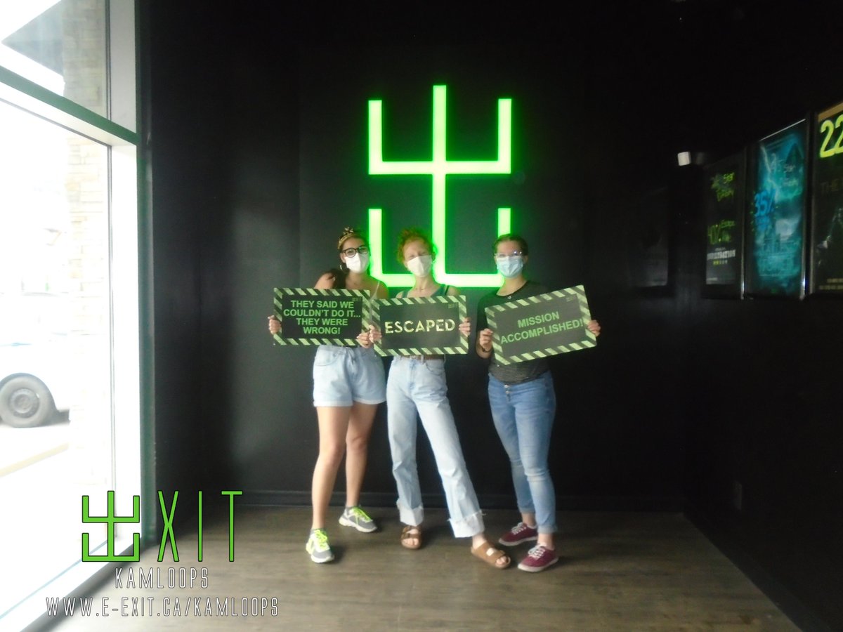 exitkamloops's tweet image. Here’s some of our awesome escapee’s from April 18th-25th, 2021. Many failed and many succeeded! Test your wits today! #ExitKamloops #kamloopsescapegames
facebook.com/media/set/?van…