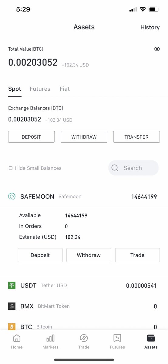 1MachoGrande's tweet photo. @BitMartExchange my safemoon money is missing where is it? https://t.co/KvDYq5vade
