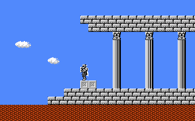 So here we go! I'll try to add maybe one a day or so. First, Parapa Palace.The first one you visit, at a precipice on the sea. At least I always imagined it as being a cliff or something. White brick, monster-faces on the columns, etc.So, here's what I did.