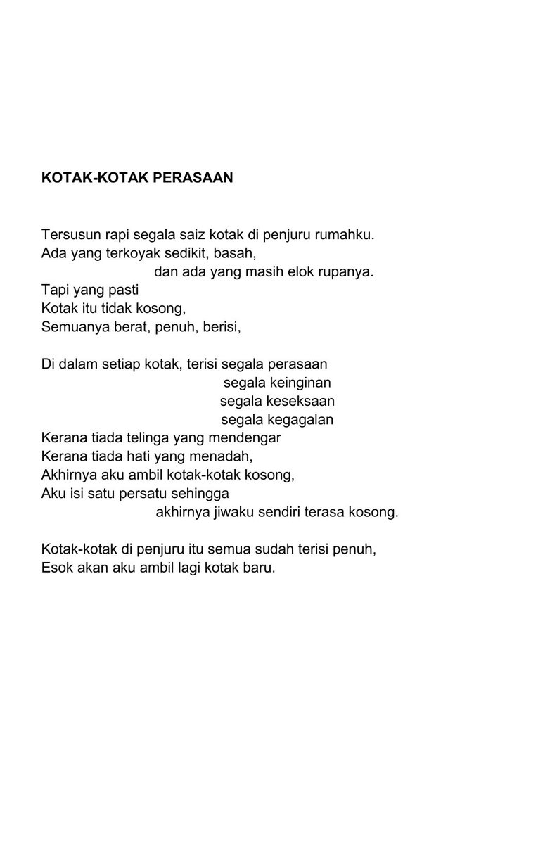 Hello Syasya On Twitter I Is Confusion Tapi Baca Balik Ooo Faham Apa Aku Tulis Ni Sajak Puisi Senikata