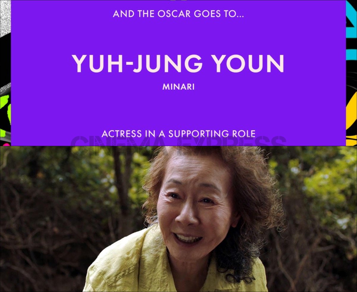 No surprises there! Yuh-Jung Youn wins the Best Supporting Actress  #Oscar for her role in  #Minari.This was the first nomination for the legendary actor who made history as the first Korean to get an acting Oscar.  #AcademyAwards2021  #Oscars2021  #Oscars    #YuhJungYoun