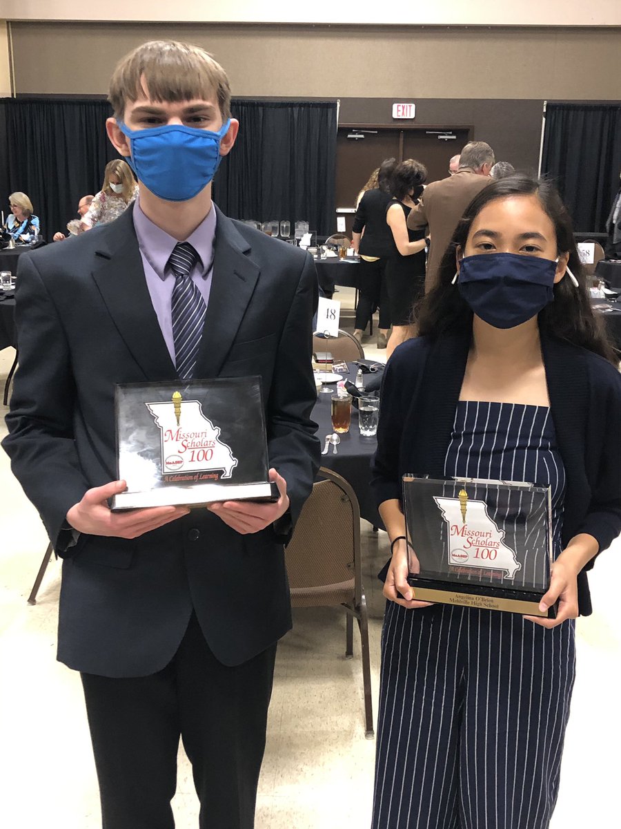 Very proud of Angelina and Matthew who were honored at the Missouri Scholars 100 luncheon in Columbia, MO. A well deserved honor for you both! #WeAreMehlville #MSR9 <a href="/MOASSP/">MoASSP</a>