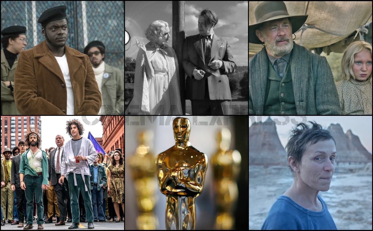 The Best Cinematography prize is up for grabs. Will Erik Messerschmidt bring  #Mank its second  #AcademyAward or will it go to one of the people behind  #JudasAndTheBlackMessiah,  #NewsOfTheWorld,  #TheTrialOfTheChicago7 and  #Nomadland  ?  #Oscars    #Oscars2021  #AcademyAwards2021