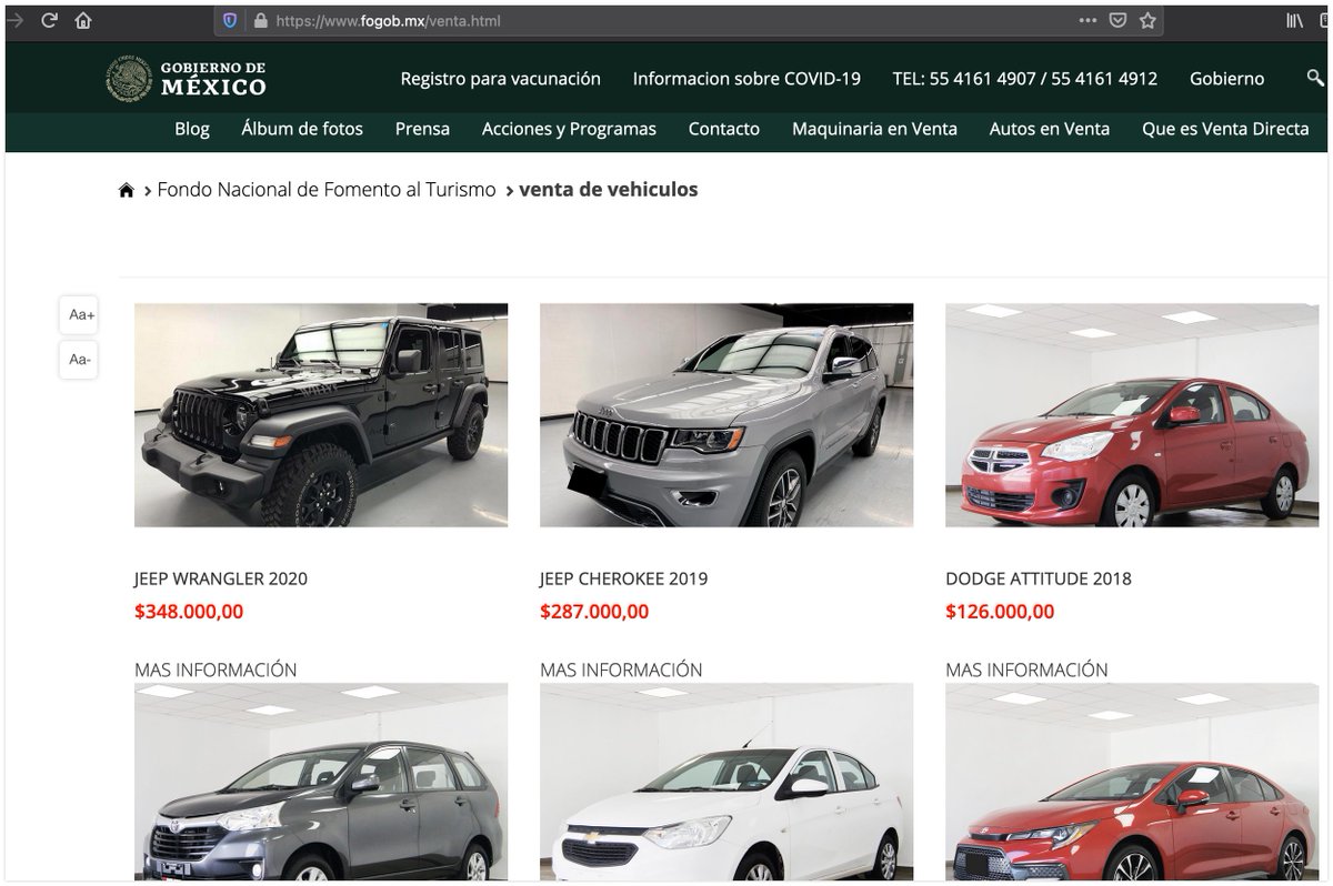 Otro sitio de #phishing suplantando la identidad del #GobDeMéxico: fogob .mx
- Venta de autos y maquinaria
- Proveedor de los # de teléfono: Megacable Comunicaciones de México
- Registraron el dominio el: 2021-03-12