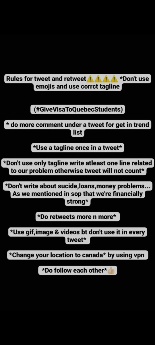 belikepawan's tweet photo. Pls koi 6 vje to phla eh tagline use naa kro 🙏 iko tym te kathe tweet honge ta trend successful rhu mai twitter de rules pdke hi poster bnaye aa kch yrr follow kro rules🙏🙏 #JusticeForQuebecStudents https://t.co/F2bscoLwSj