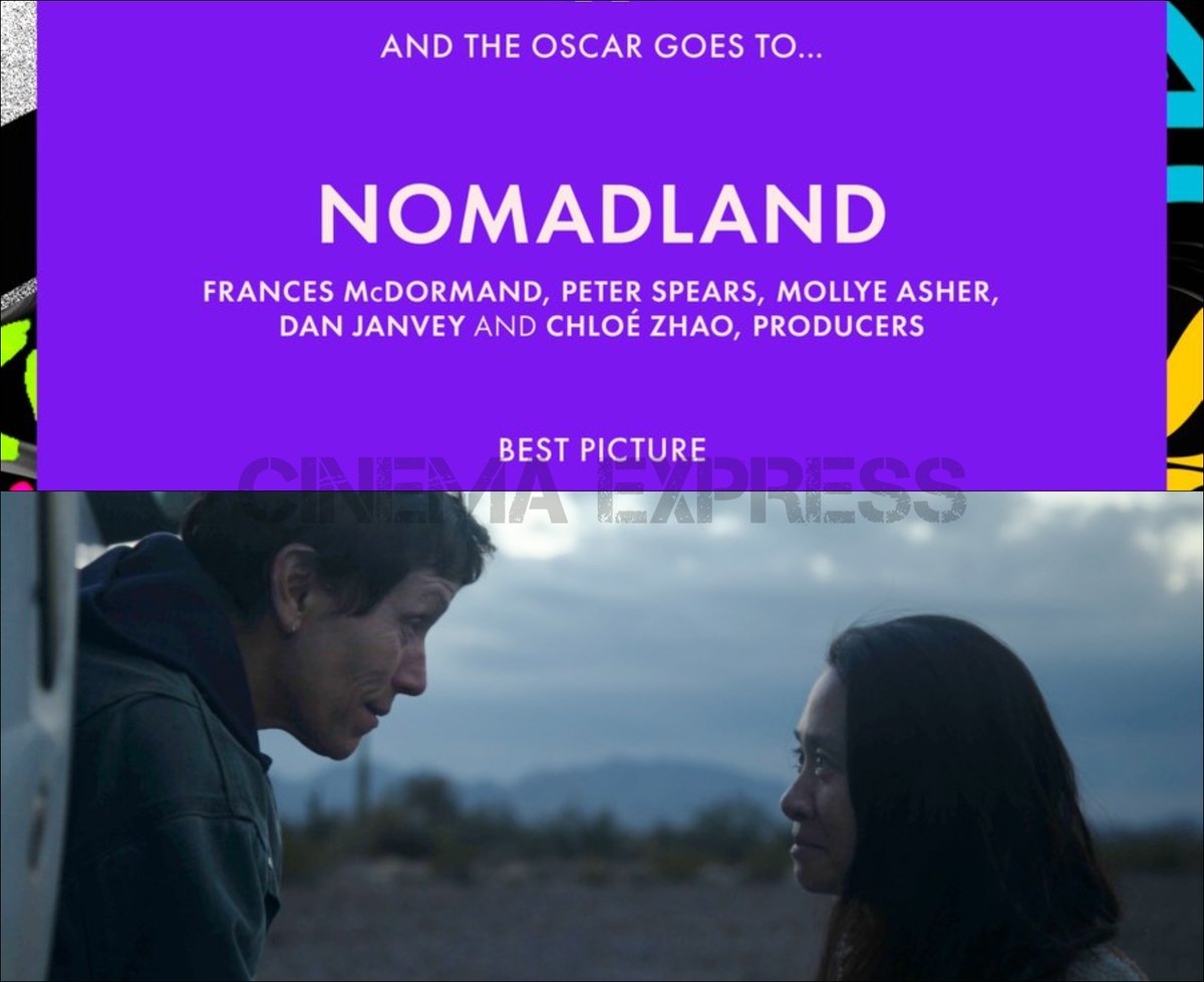 Once again... No surprises there as  #Nomadland   picks up the Big prize at the  #93rdAcademyAwards #Oscars2021  #academyAwards2021  #Oscars  