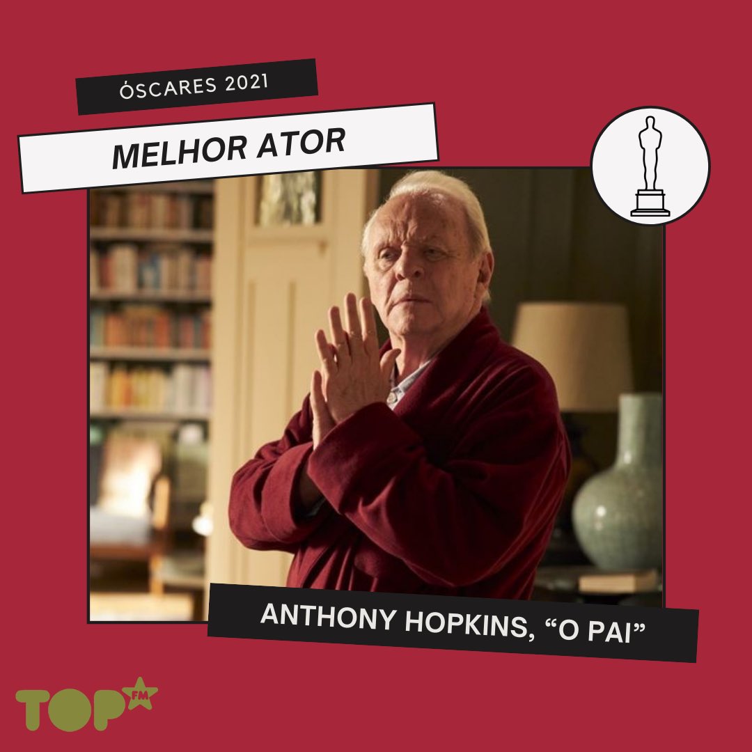 mytopfm's tweet photo. E o Óscar de Melhor Ator vai para Anthony Hopkins! 
A sua atuação no filme “O Pai” valeu-lhe o segundo homem dourado!!

#Óscares #Óscares2021 https://t.co/BxW1qMT4rb