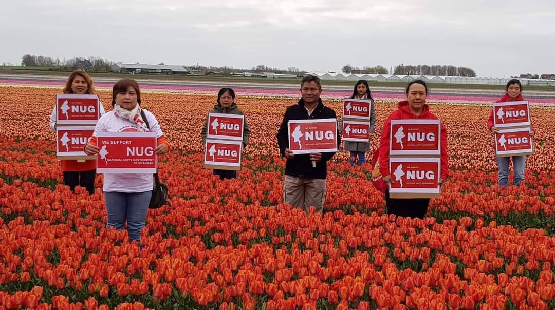 Myanmar citizens from Netherlands supporting NUG! 
#Apr26Coup 
#WhatsHappeningInMyanmar