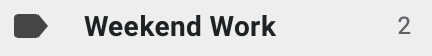 Okay, so back to the folder. On the weekend, I make time to get through it. Note that if I leave things unread before putting them in the folder, the folder count shows me how many things are in there. Gives me some sense of the task list length. ↵