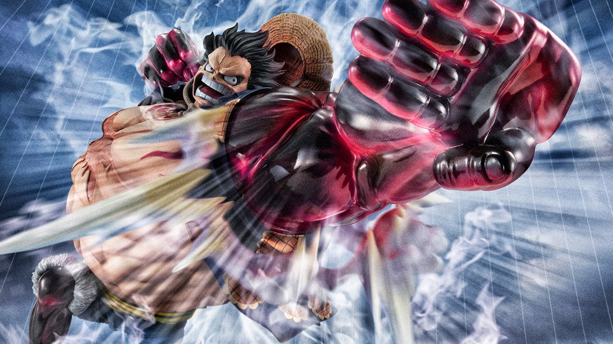 Megahouse_of_sp's tweet photo. 🏴‍☠️¡Novedad!🍖 

Os presentamos la Portait.of.Pirates "SA-MAXIMUM" de Monkey D. Luffy Gear 4 [Boundman]. La nueva P.O.P. de Luffy de 27 cm de alto y 33,5 cm de longitud con una calidad de detalles increíble. 

Dentro de poco abriremos sus reservas. ¿Estáis listos? 😉 https://t.co/zIkh1meGHZ