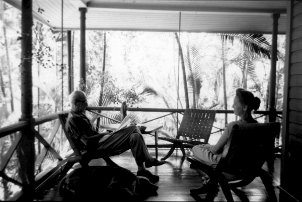 Architect's Residence. San Juan de Puerto Rico. Architect Henry Klumb. Source AACUPR #chairs #interiordesign #tropicalgarden #henryklumb #house #puertorico #architecture #modernarchitecture #architecturalphotography #blackandwhitephotography #monochromephotography #photography