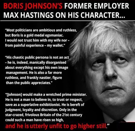 Conte Italiano Di Toscana #44??? ?? on Twitter: "Max Hastings'  assessment of Johnson's character is chilling, as is the Mail's claim that ' Johnson would rather see bodies pile high in their thousands