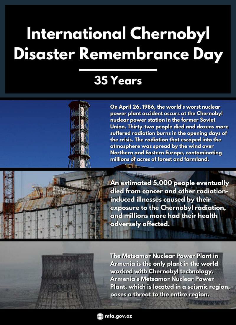 On this day of #Chernobyl35, we call upon all relevant intl organizations, civil society institutions active in nuclear safety and regional countries to raise public awareness of preventing a potential disaster &amp; to mobilize efforts in advocating for suspension of #Metsamor NPP.