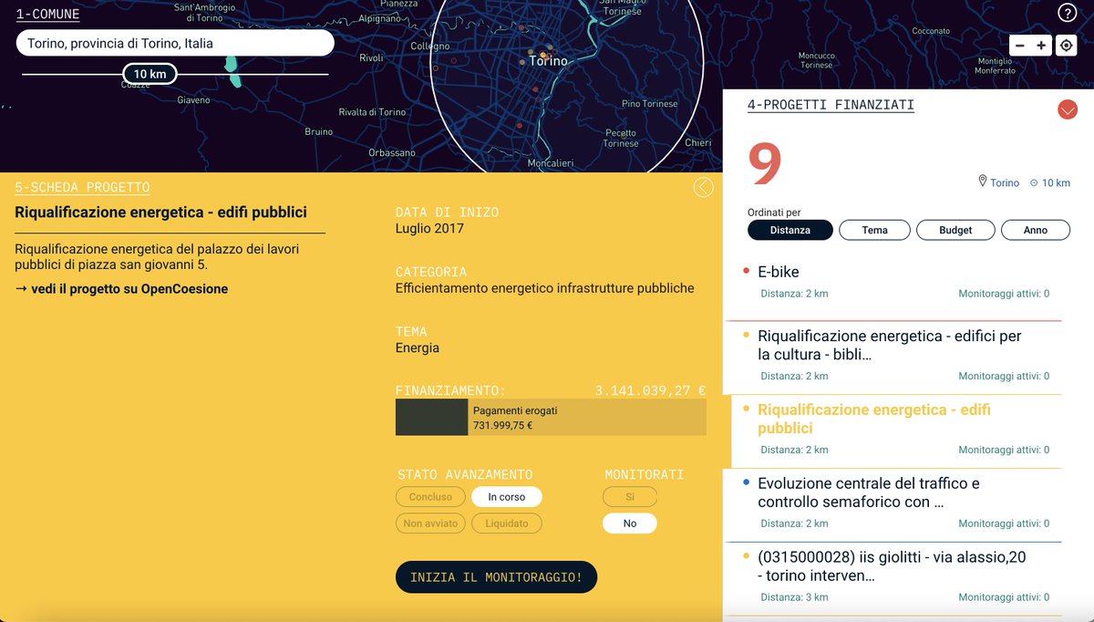 Monithon's tweet photo. E' uscito il #ProjectFinder!
Bastano 4 mosse per trovare opere pubbliche e progetti europei per l' #Ambiente nella tua zona e iniziare a controllarli:
1⃣Cerca il tuo comune
2⃣Usa i filtri
3⃣Seleziona un progetto finanziato
4⃣Avvia il monitoraggio!
▶️ https://t.co/JlHp21aqrr https://t.co/WmXafz8w2w