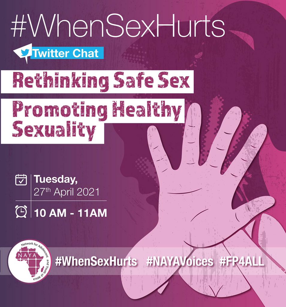 rhnkorg's tweet image. According to WHO unsafe sex is ranked second top ten risks factors to health in terms of the burden of disease they cause.

Join @NAYAKenya tomorrow on rethinking safe sex #WhenSexHurts promoting a health sexuality.