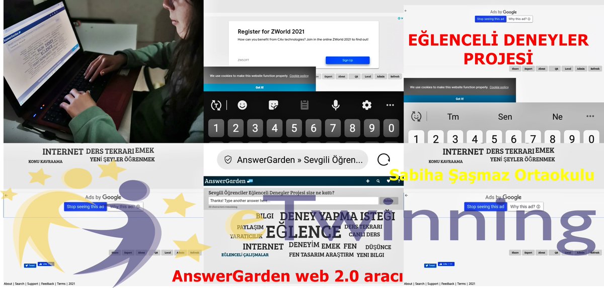 Hüseyin GÖBÜTOĞLU Sabiha Saşmaz Ortaokulu Çubuk/ANKARAÖğrencilerimize AnswerGarden web 2.0 aracı ile projemizin değerlendirmesini yaptık