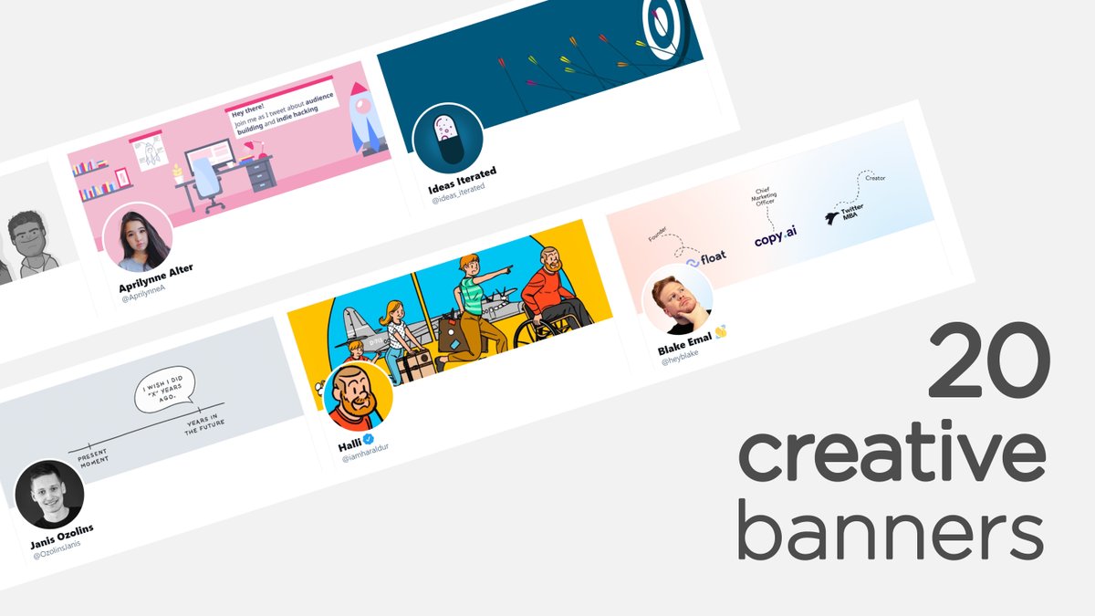 Looking for Twitter banner inspiration?Here's 20 creative banner designs