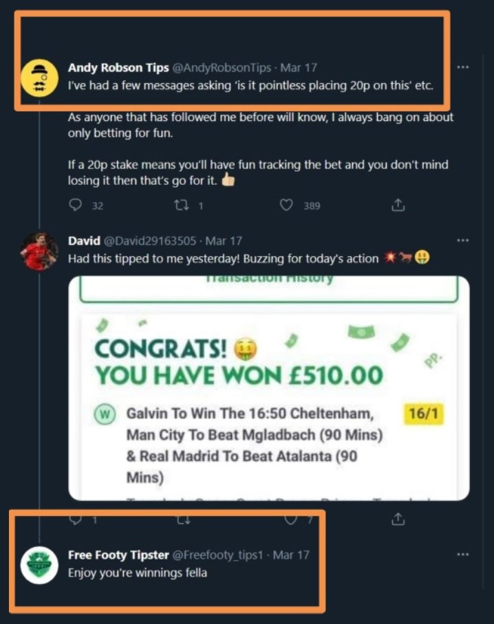 ButRobson's tweet image. An account that tracks Bad Man Tipster @DaRealNightKing also noticed this.

This is what happens when you forget to switch accounts.