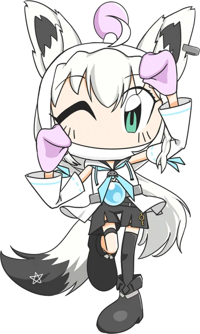 爆外伝(アニメ)風な白上フブキ
#絵フブキ 