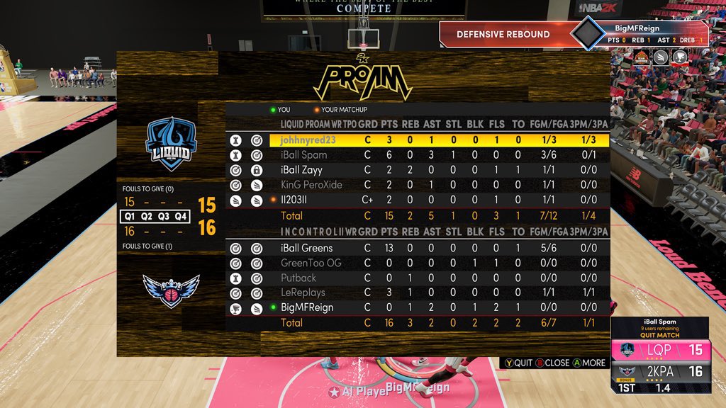 GGs to Liquid as we 2-1 and advance to the next round of the @NextUpProAm league  playoffs

PG: <a href="/HoodieTyyx/">ty</a> 
SG: @GreenTooNice 
SF: @LeReplays 
PF: <a href="/Putback_/">Putski⛷️</a> 
C: <a href="/BigMFReign/">Blaine 🃏</a> 

<a href="/GsTaR____/">🥶</a> @RankEm_ 
<a href="/sawcfree/">kenn</a> @youFamousEnough
