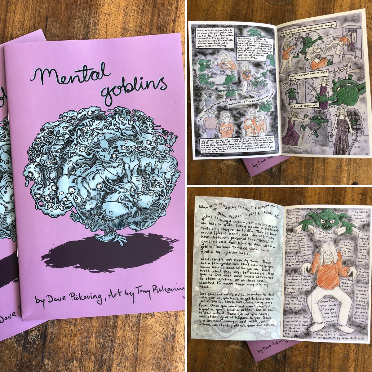 mrpickers's tweet photo. Monday morning plug! “Mental Goblins” is here in hard copy! 
https://t.co/hOuA2c3Yl8
#goblins #comics #anxiety #mentalhealthawareness #mentalhealth #medicine #artscience #sciart #illustration #art #london #manchester #graphicmedicine #pathography #smallpresscomics #buylocal https://t.co/y5Hs76W3WZ