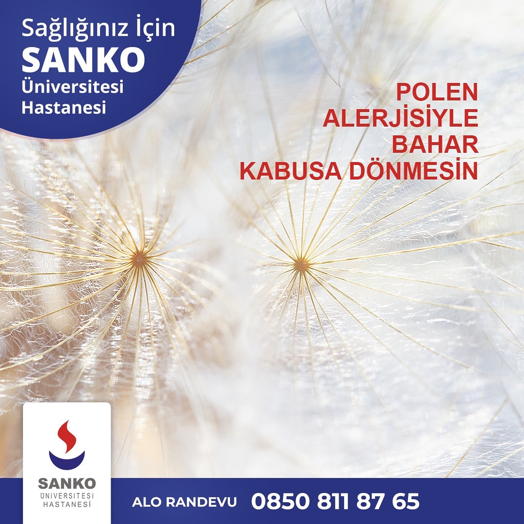 Polen alerjisiyle bahar kabusa dönmesin.
#sankohastanesi #sankoüniversitesihastanesi #polenalerjisi #polen