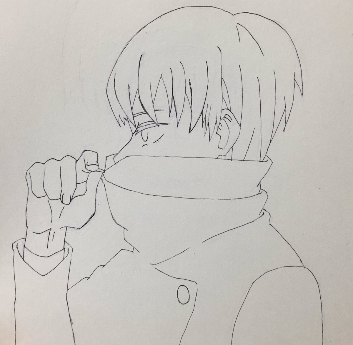 Cross0716's tweet photo. 久しぶりにコピックで描きました〜
久しぶりな割には上手くかけたと思う、
#呪術廻戦
#狗巻棘
#コピック
#色鉛筆
#模写
#イラスト好きな人と繋がりたい 
#絵柄が好みって人がいればいいなぁ https://t.co/c21lCsYBz4