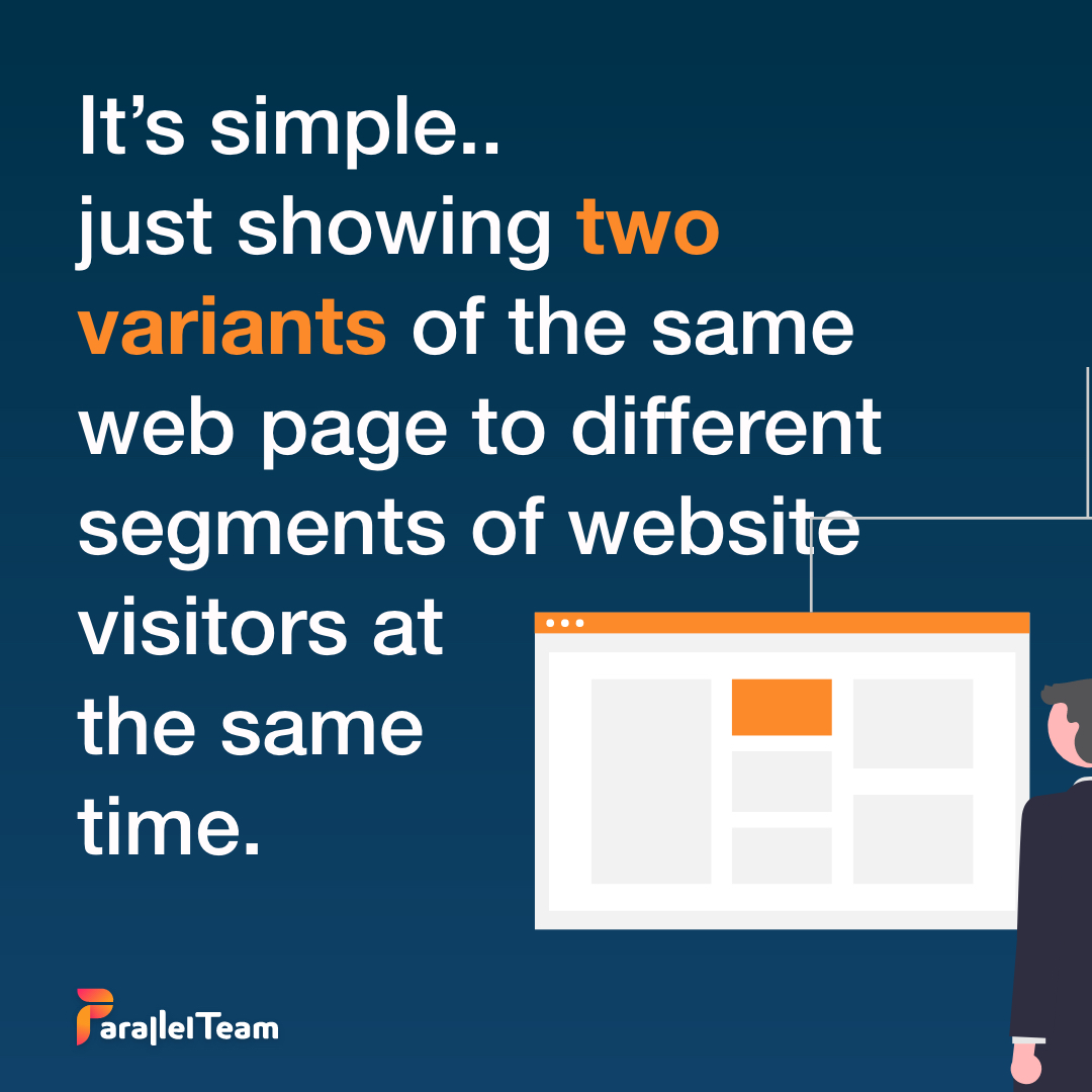 parallel_team's tweet image. Typically in A/B testing, the variant that gives higher conversions is the winning one, and that variant can help you optimize your site for better results. But what is A/B Testing?
.
.
.
#testing #splitesting #websitedevelopment #parallel_team
