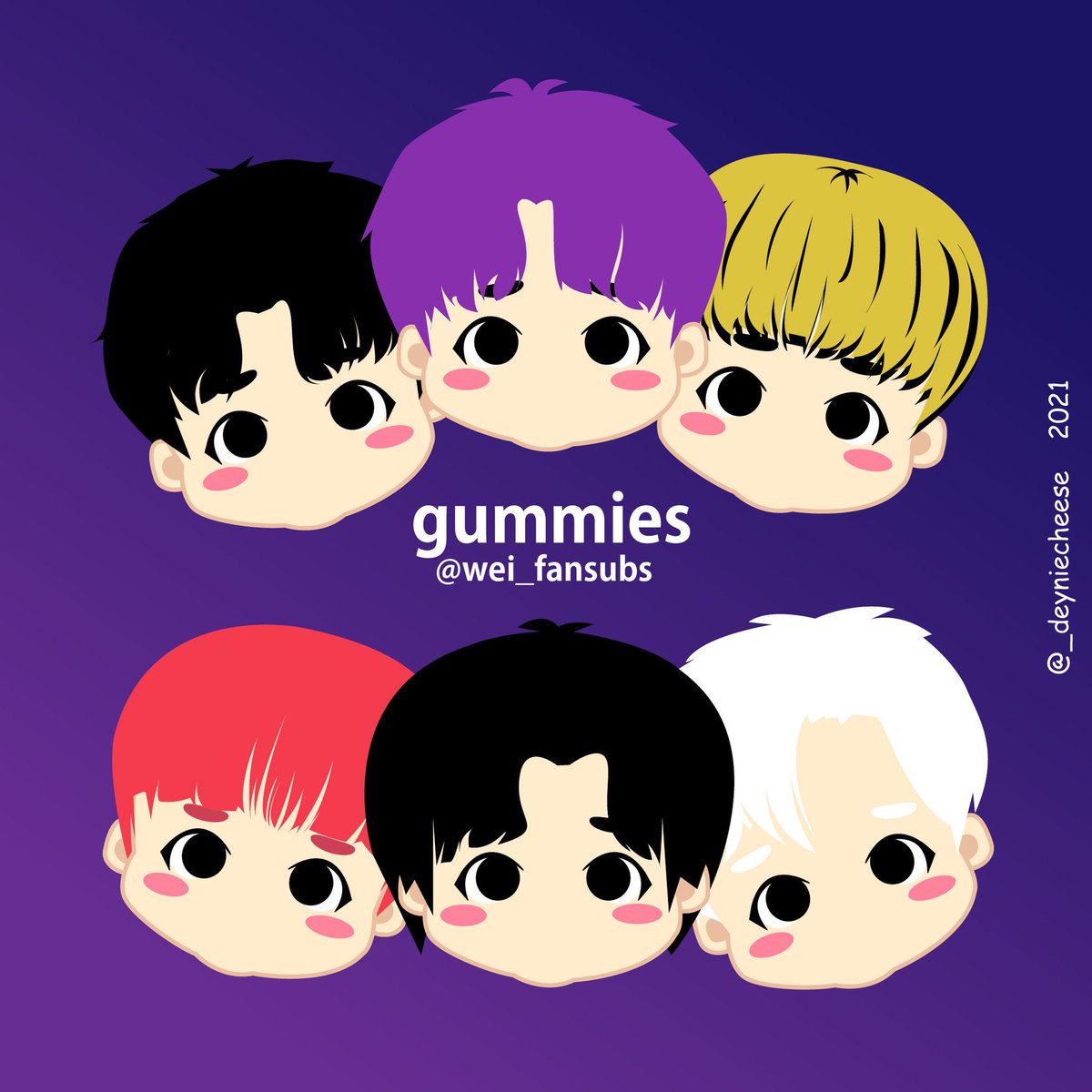 Gummies wanna say thanks to <a href="/_deyniecheese/">🧀 위아이</a> for our new super cute layout! 💜