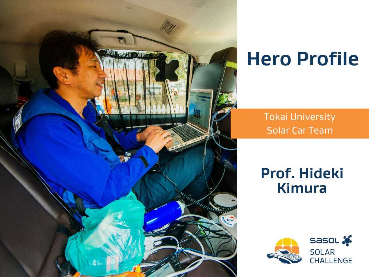 Solar_Challenge's tweet photo. Professor. Kimura is the Team Manager who has attended the most solar challenge events in South Africa, including 2008, 2010, 2012, 2016, and 2018.  As always, keeping his head down and working his magic. 

#SouthAfrica #STEM #RenewableEnergy #SolarCar #FutureMobility https://t.co/tdLcHFEvPS