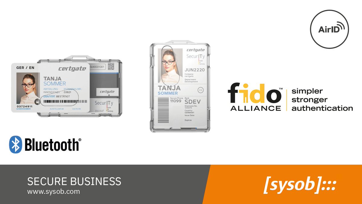 sysob's tweet photo. Die perfekte Kombination!

AirID - FIDO - Badge

https://t.co/uP7GTMu383

#authentication #smartcard #fido #airid #certgate #authentifizierung 

@certgate @FIDOAlliance https://t.co/tL4k49rc0k