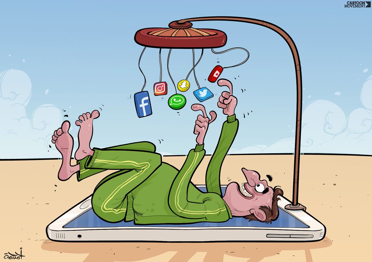 cartoonmovement's tweet image. Social media addiction. Today's cartoon by @RAHMACARTOON: cartoonmovement.com/cartoon/social…

#socialmedia #addiction #Internet #life #baby