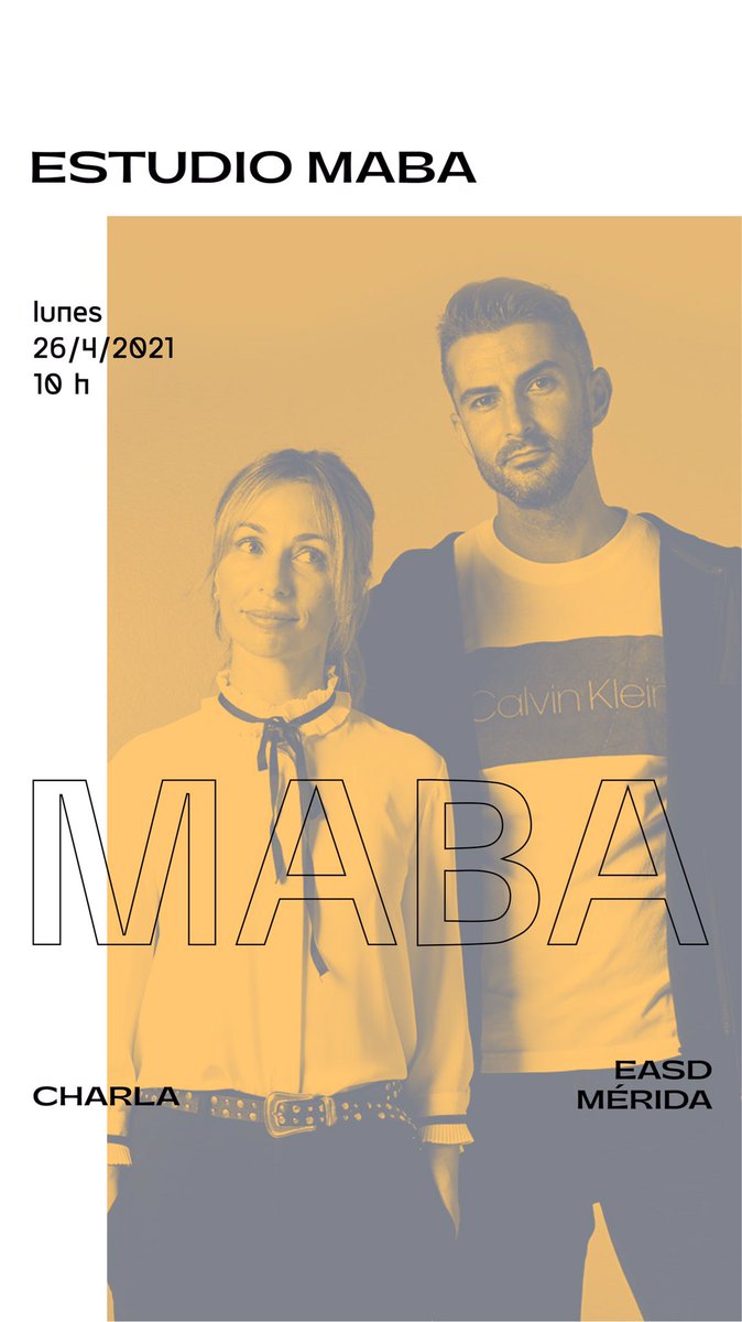 HOY lunes 26 abril 
a las 10 de la mañana tenemos con nosotros al Estudio MABA
CHARLA de Packaging estratégico

LINK para seguirlo en directo ONLINE:

youtu.be/-vDnnc_WJhI