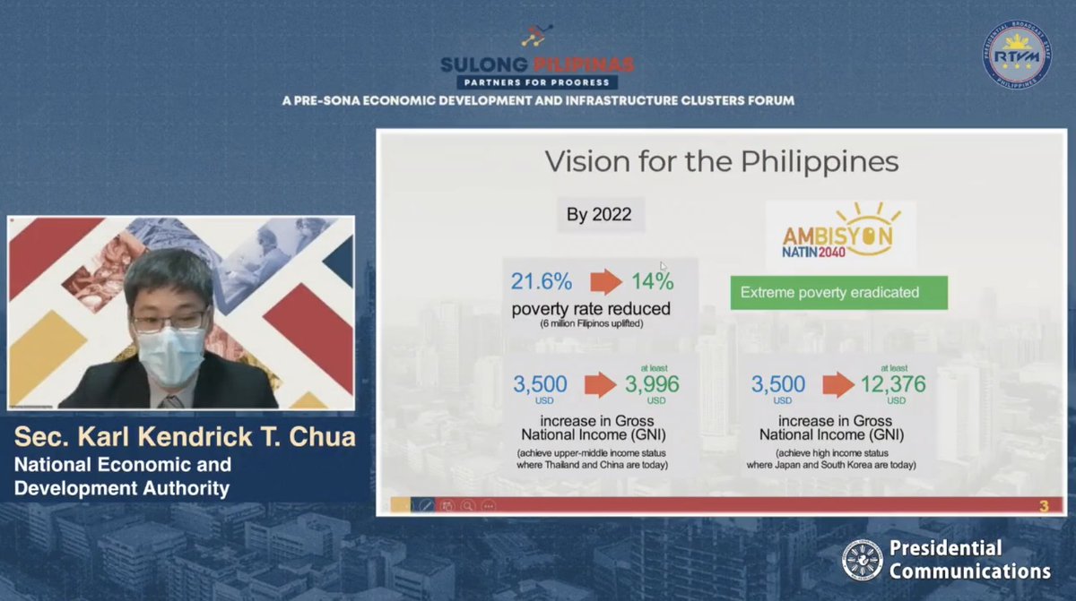 Moving on to Sec Chua's bit: We'll be "giving you the story of Philippine economic development in the past 5 years."1984 feels.