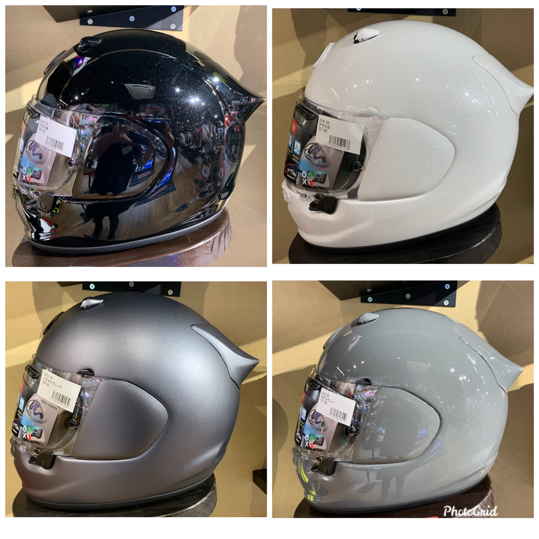 Arai 生臭 Astro GX プラチナグレー クリアシールド付き 59-60サイズ Arai 生臭 Astro GX プラチナグレー クリアシールド付き 59-60サイズ