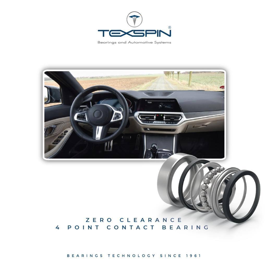 texspinbearings's tweet photo. The 4 point contact bearings has a zero radial clearance which ensures elimination of rattling in the steering. TEXSPIN is one of the leading global supplier of this bearing to the automotive industry.
#TexspinBearings #Texspin #BearingTechnology https://t.co/Pv05HmFhwE