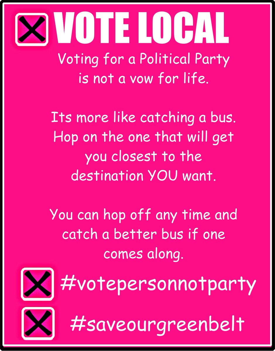 Make your vote count. Vote for the person who will support YOU.

#votepersonnotparty  #saveourgreenbelt #keepgmgreen