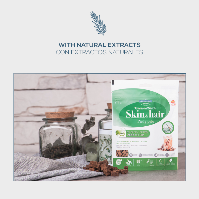 _mnatural's tweet photo. Enriquecemos nuestros Functional #Snacks para #perros con extractos 100% naturales🌱Los #FunctionalSnacks "Skin and Hair" contienen pulpa de #AloeVera, con poder antiinflamatorio, que mantiene la piel sana y el pelo brillante ▻ https://t.co/5IHr2X9TPC #MediterraneanNatural https://t.co/ROKF8vYYa5