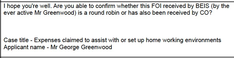 I submitted a Subject Access Request to the Cabinet Office nine months (!!!) ago, for all my details that the FOI and clearing house teams held on me. Some of it was quite entertaining, referring to me as the "ever active Mr Greenwood".