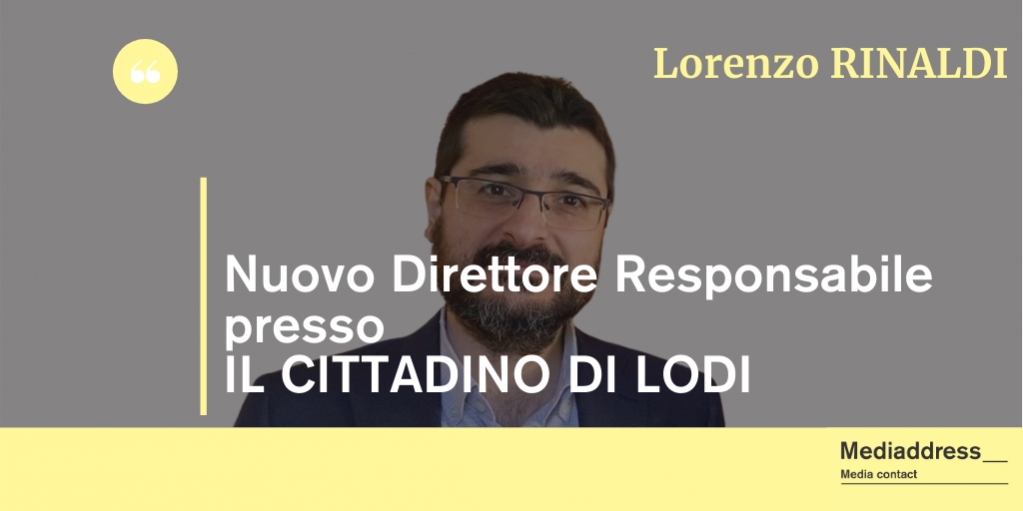➡ È cambiato l'incarico per Lorenzo RINALDI che ora è Direttore Responsabile presso la redazione de "Il Cittadino di Lodi"!

#ilcittadinodilodi #lodi #quotidiano