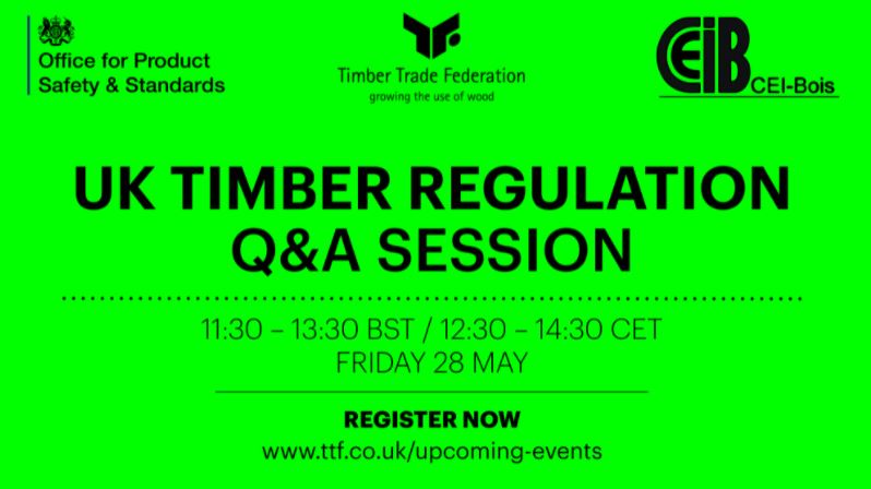 CEIBois's tweet photo. Join us on May 28 from 12:30 CET to learn directly from the Competent Authority for UK #TimberRegulations on the expectations and requirements for due diligence under #UKTR/#FLEGT; for information & registrations visit: https://t.co/yHy5AMADka https://t.co/RAoAigVUYn