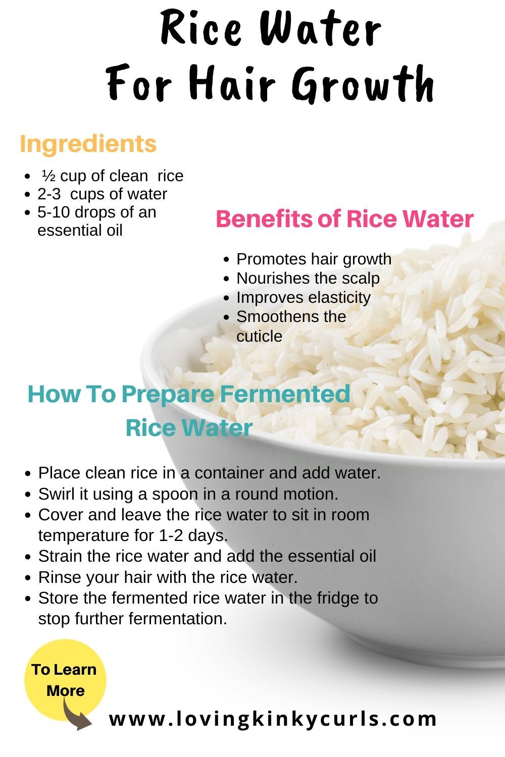 How to make fermented 2024 rice water for hair
