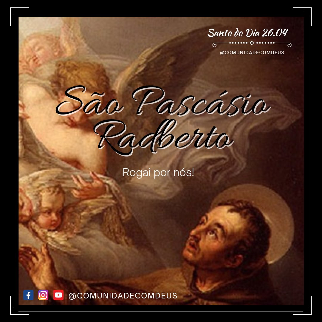 comdeus's tweet image. 😇 26/04 São Pascásio, rogai por nós!

#santododia #lectiodivina #santidade #imitemosossantos #comdeus #edificadopelotestemunho #umsantodisse #vidadesanto