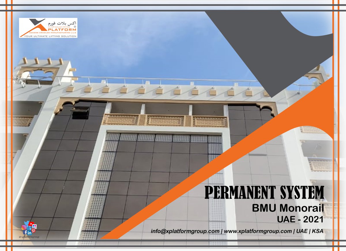 Xplatformgroup's tweet image. BMU Monorail
Dubai-Al Mamzar
UAE-2021

info@xplatformgroup.com
xplatformgroup.com

#Projects2021 #xplatformprojects #cradles #bmu #scaffolding #cleaning #platforms #aluminum #scissor #lift #elevator #Construction #glass #XplatformGroup #uae #ksa