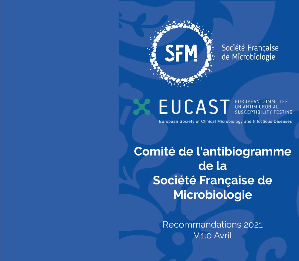 SFMicrobiologie's tweet photo. 📣🆕 Le CASFM / EUCAST 2021 est arrivé!
Téléchargez les recommandations V.1.0 Avril ici :
https://t.co/8gS3K6uK5O
#CASFM #EUCAST #ANTIBIOGRAMME https://t.co/uTKPTGlnRJ