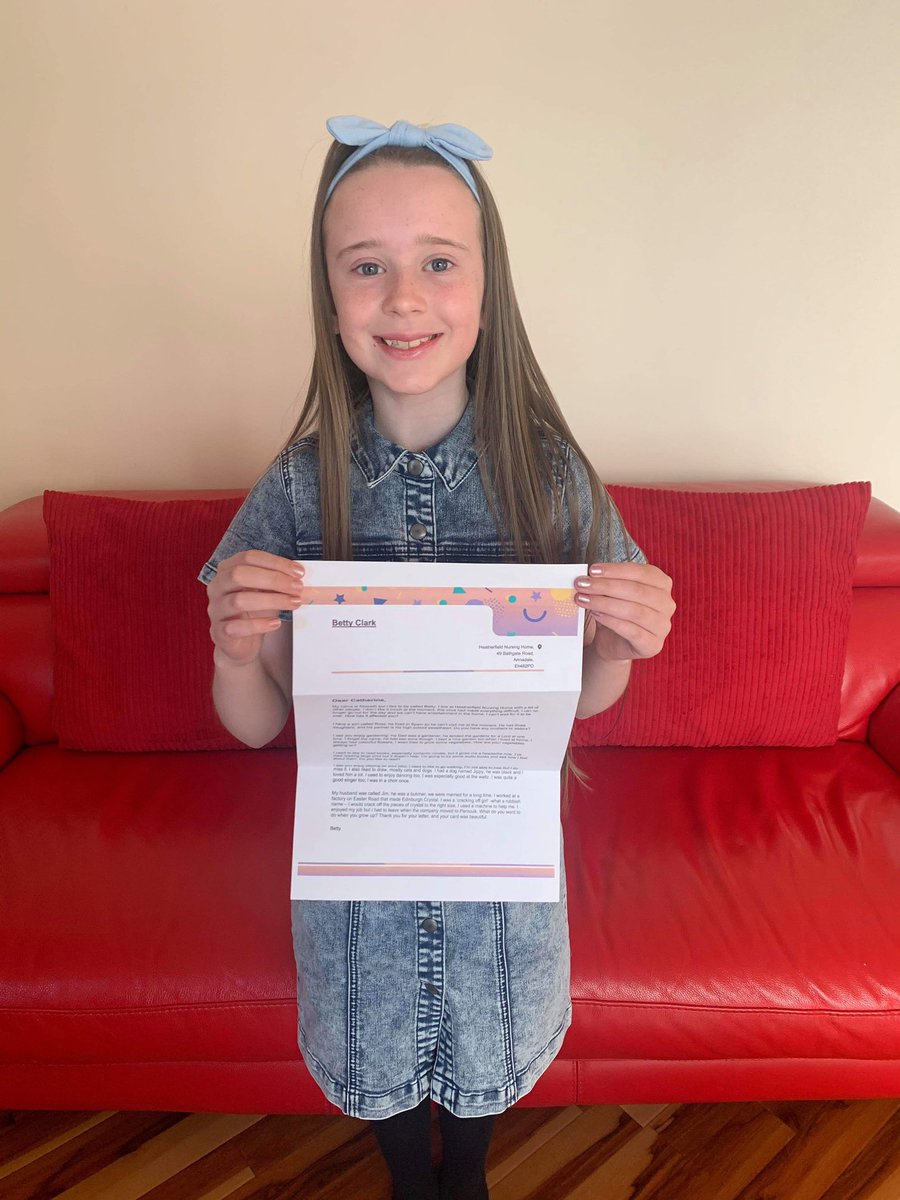 We were delighted to see that Catherine received her replies from our residents to her pen pal request. Betty and Charlotte are looking forward to hearing back from her. #penpals #intergenerationalconnection #intergenerationalactivity  #communication #oldschool <a href="/HolmesCareGroup/">Holmes Care Group 💚</a>