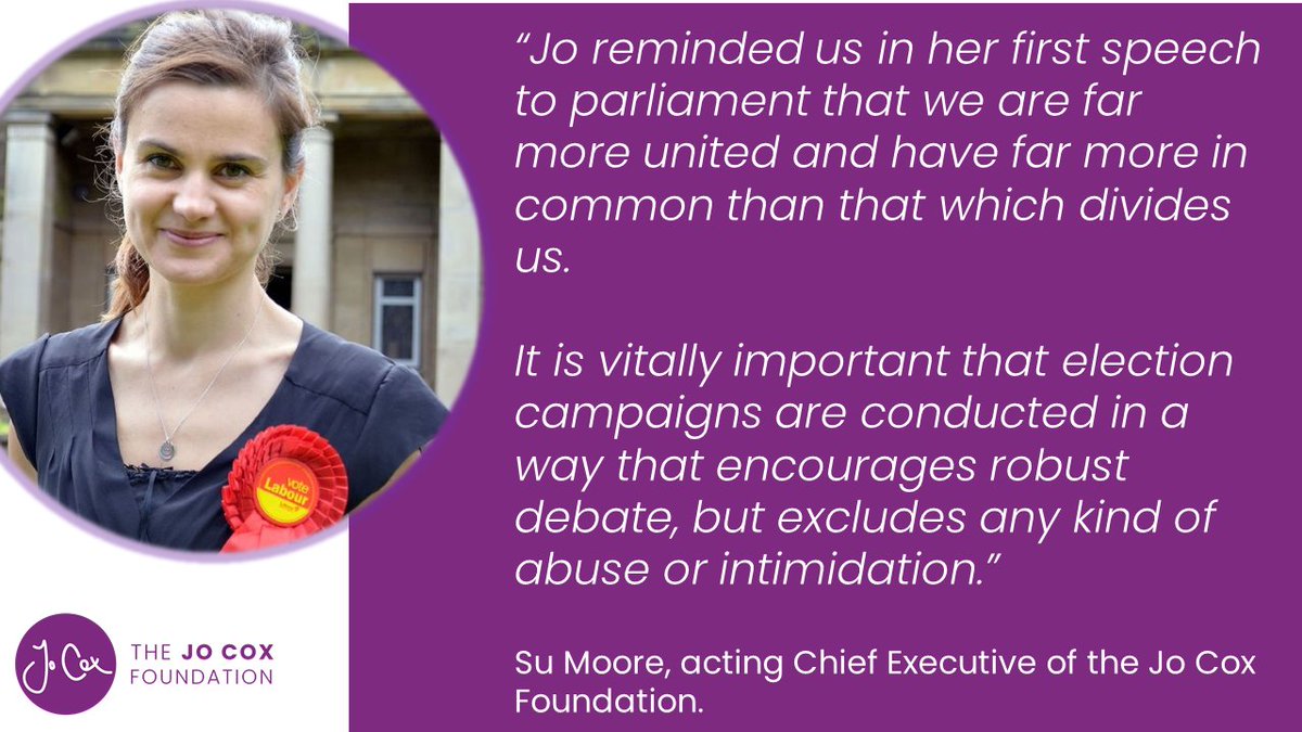 Jo Cox was a passionate campaigner, activist and humanitarian. She was devoted to her job and strived for equality.We must work collectively to eradicate this abuse and make politics a favourable and attainable career for all. (2/8)