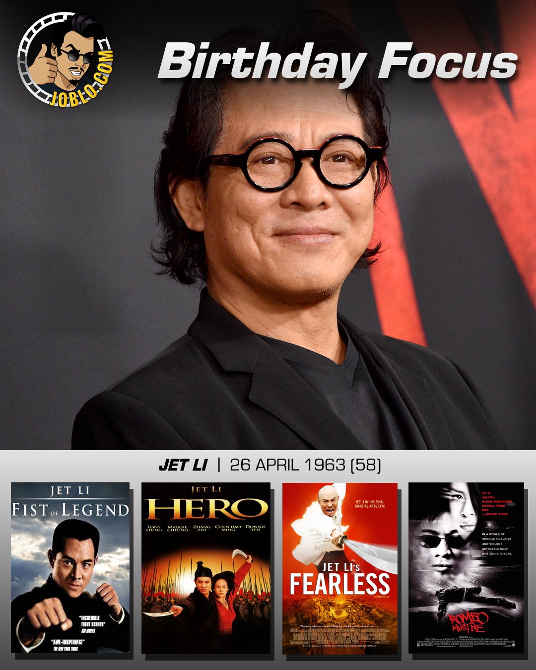 Happy 58th birthday to Jet Li! 