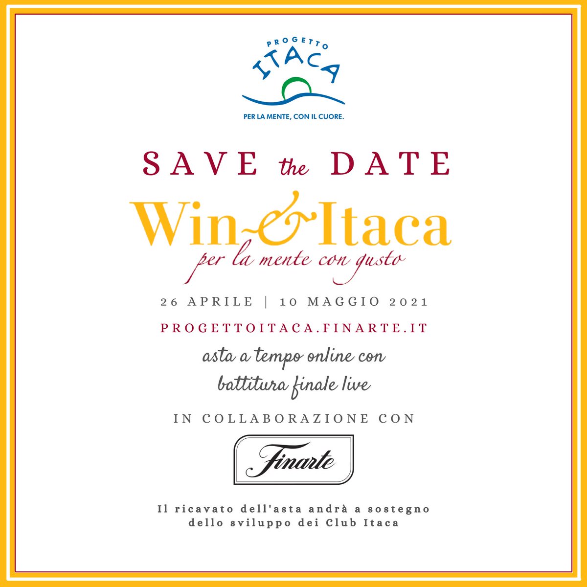 L’Hotel Excelsior partecipa all’asta Progetto Itaca, che promuove programmi rivolti a persone affette da disturbi psichici, con un voucher per 2 notti, colazione, cena gastronomica e una capanna nella spiaggia Excelsior. 
progettoitaca.finarte.it

#Finarte_Aste #ExcelsiorForYou